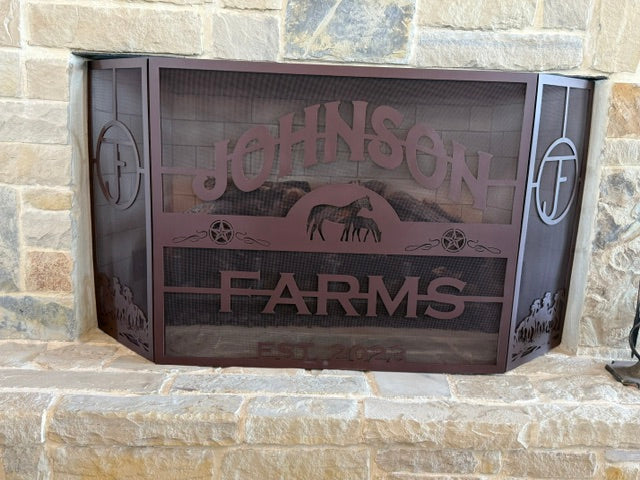 Custom Fire Place Screen
