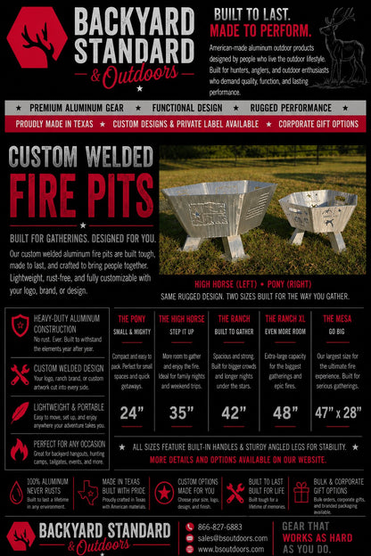 Welded Aluminum Fire Pit